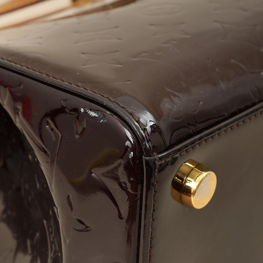 Louis Vuitton Amarante Monogram Vernis Brea MM Bag