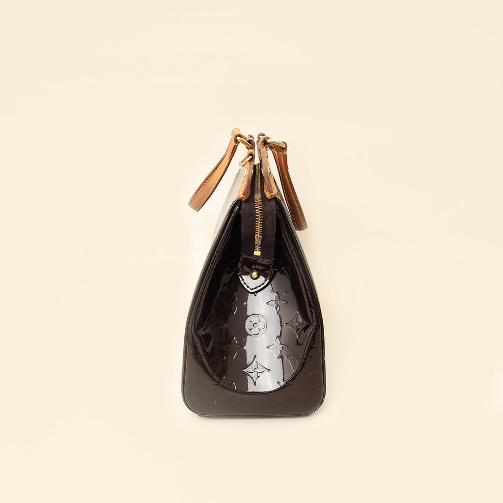 Louis Vuitton Amarante Monogram Vernis Brea MM Bag