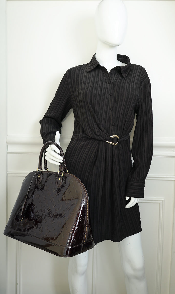 Louis Vuitton Amarante Monogram Vernis Alma GM Bag