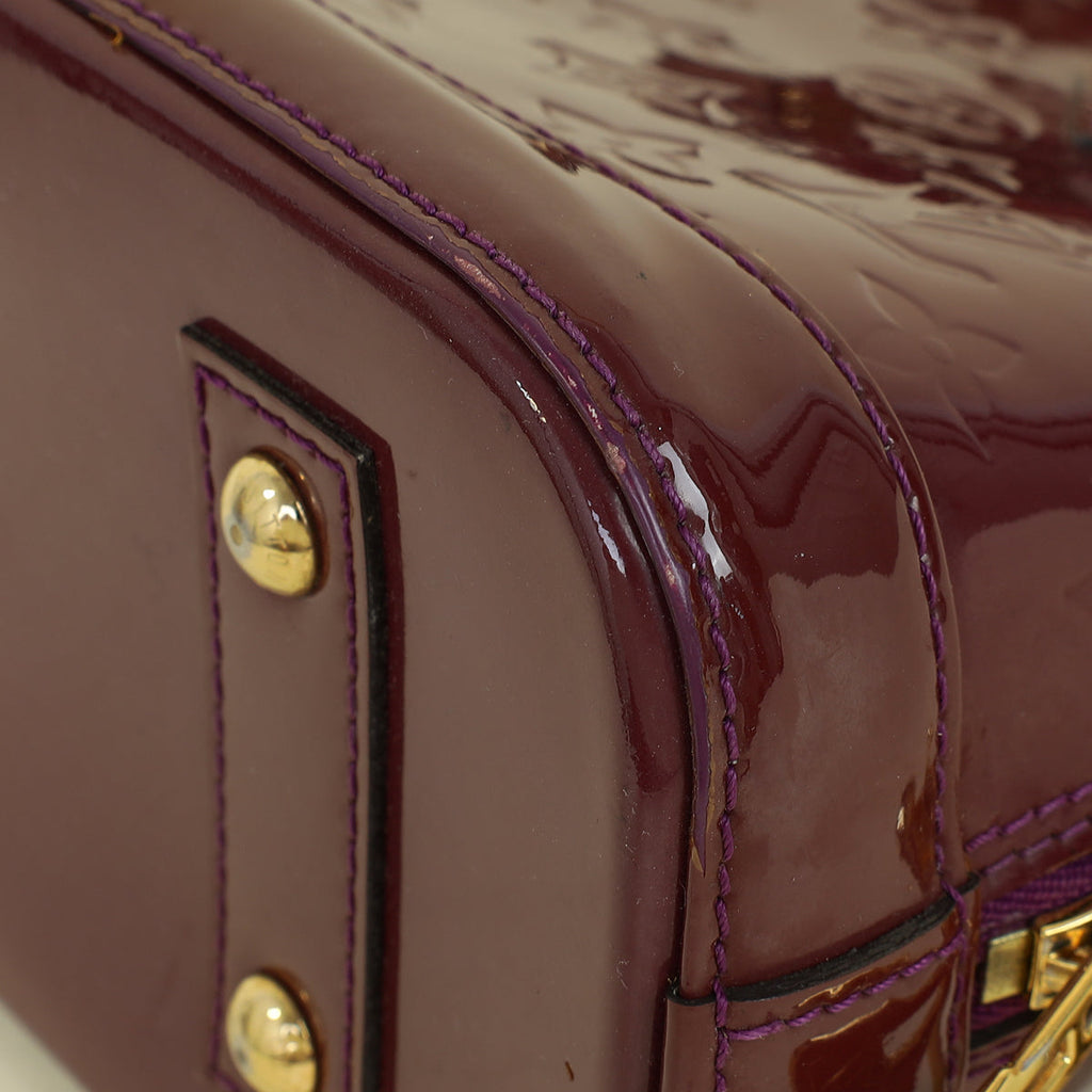 Louis Vuitton Amethyste Monogram Vernis Alma BB Bag