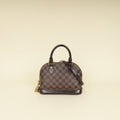 Louis Vuitton Damier Ebene Alma BB Bag W/ A.M Initials