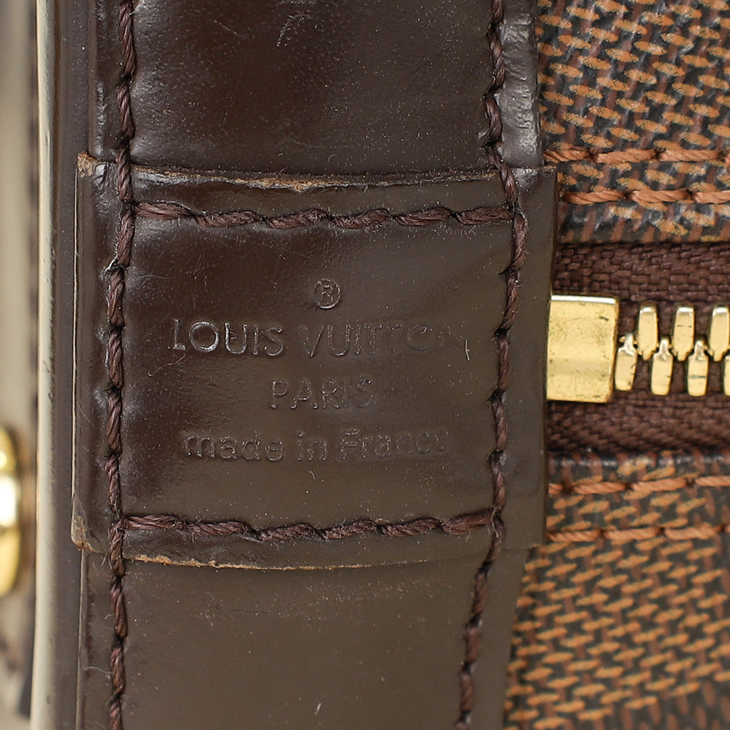 Louis Vuitton Damier Ebene Alma BB Bag W/ A.M Initials