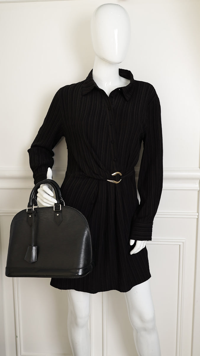 Louis Vuitton Black Alma PM Bag