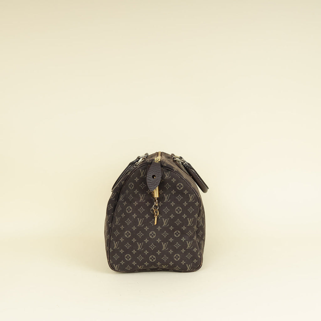 Louis Vuitton Brown Monogram Mini Lin Speedy 30 Bag