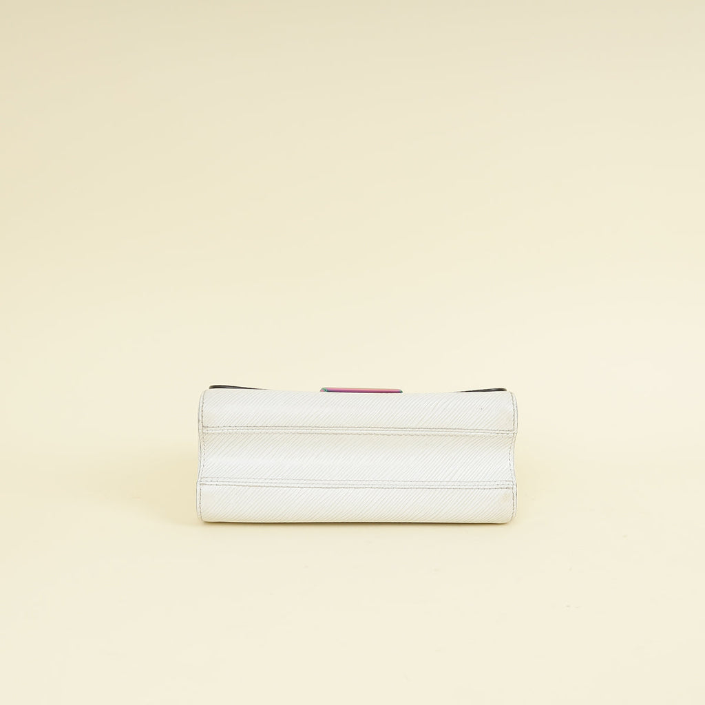 Louis Vuitton White Sky Holographice Twist MM Bag