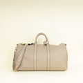 Louis Vuitton Tourterelle Monogram Emperinte Keepall Bandouliere 45 Bag
