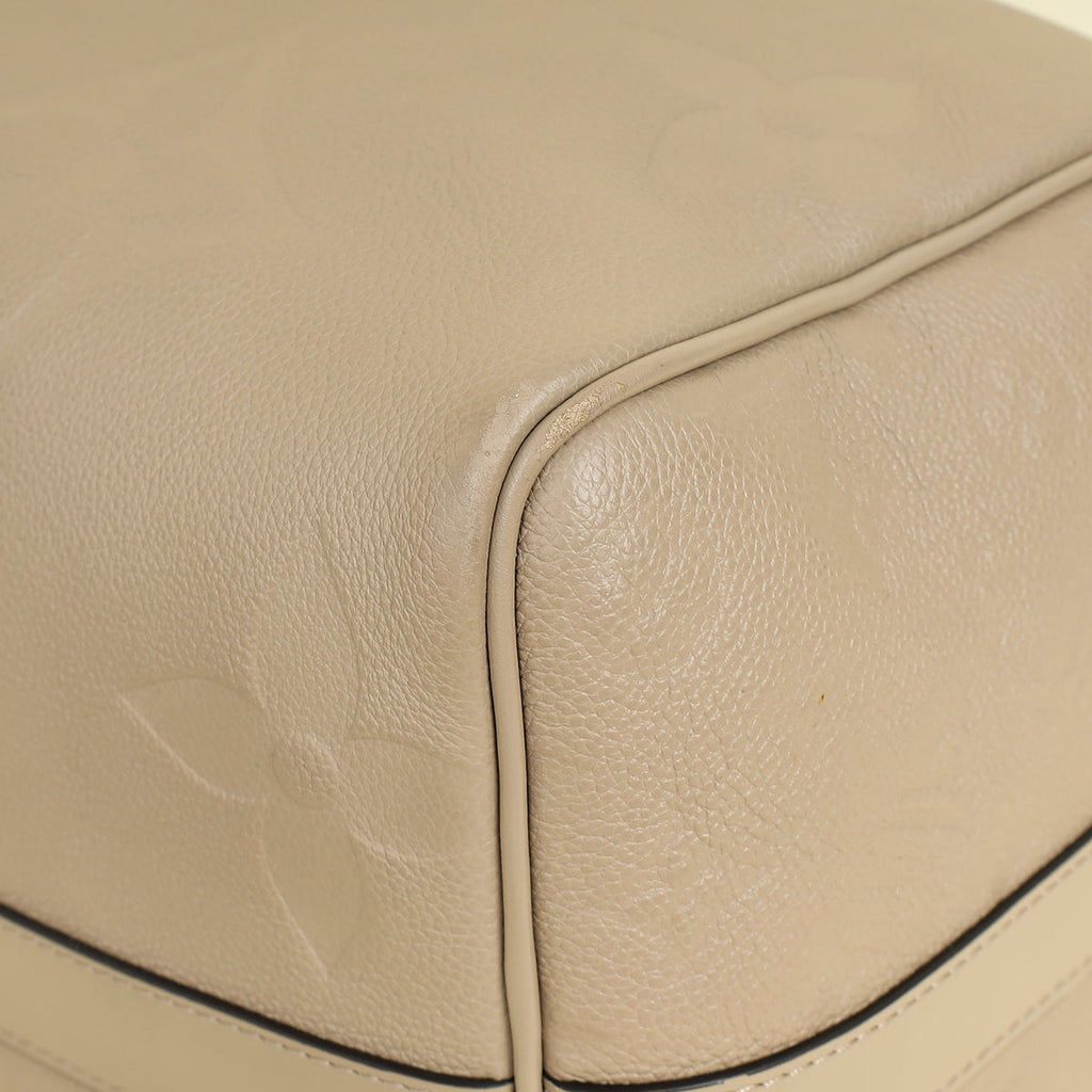 Louis Vuitton Tourterelle Monogram Emperinte Keepall Bandouliere 45 Bag