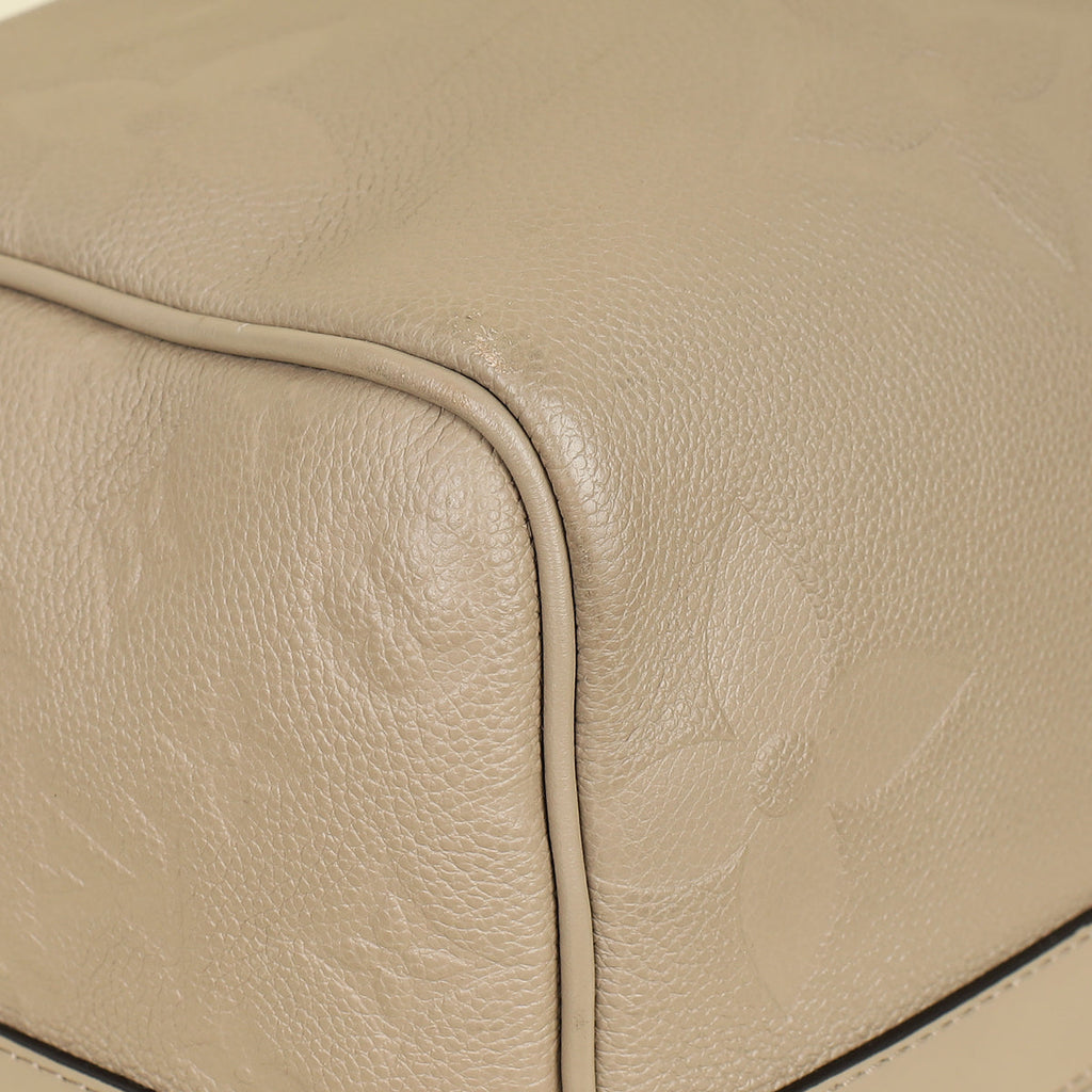 Louis Vuitton Tourterelle Monogram Emperinte Keepall Bandouliere 45 Bag