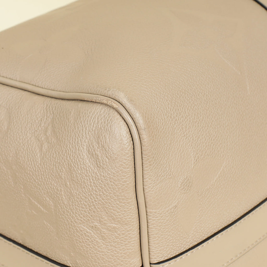 Louis Vuitton Tourterelle Monogram Emperinte Keepall Bandouliere 45 Bag