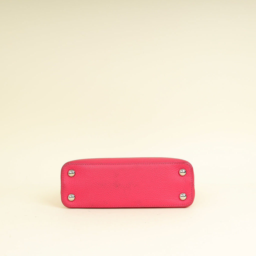 Louis Vuitton Dark Fuschia Capucines BB Resin Handle Bag
