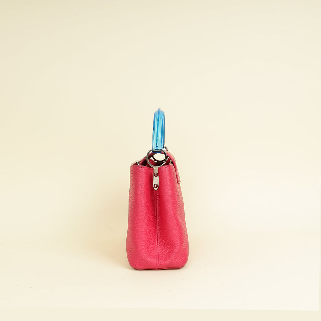 Louis Vuitton Dark Fuschia Capucines BB Resin Handle Bag