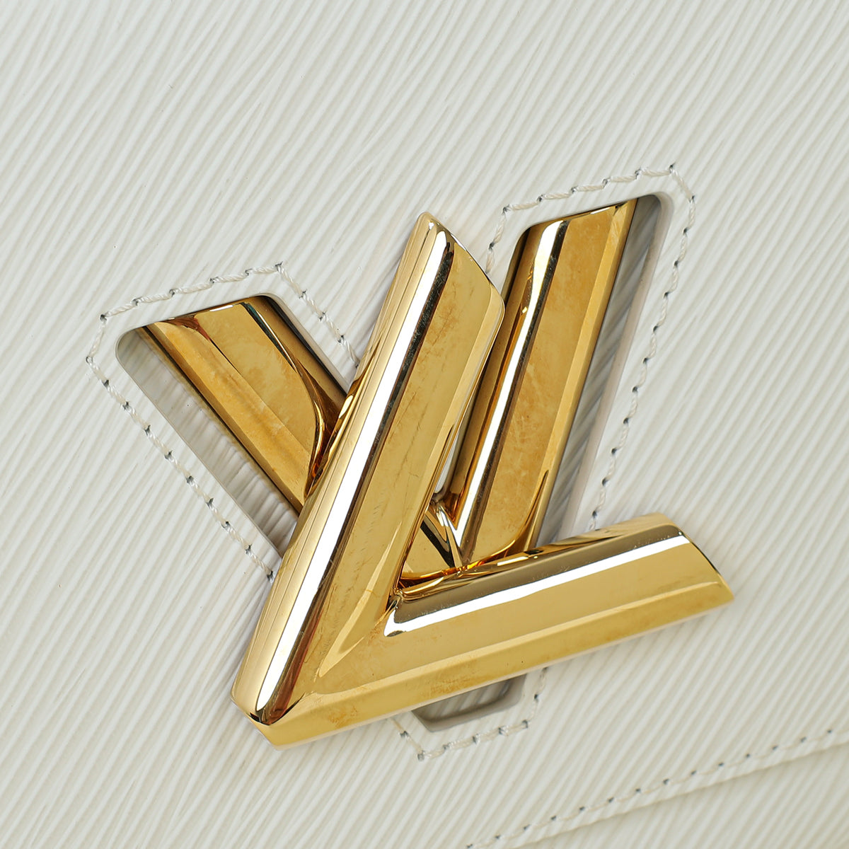 Louis Vuitton Optic White Twist MM Bag Chain Charm