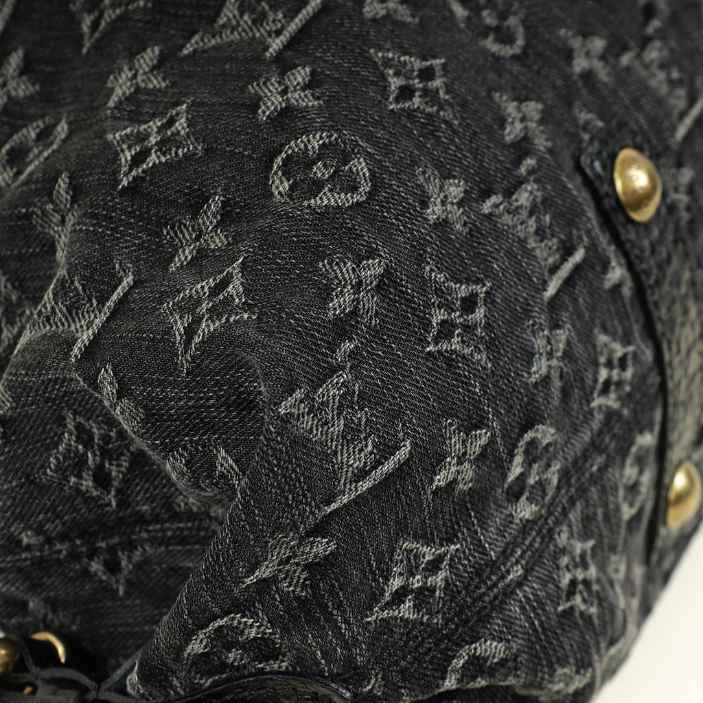 Louis Vuitton Black Monogram Denim Neo Cabby GM Bag