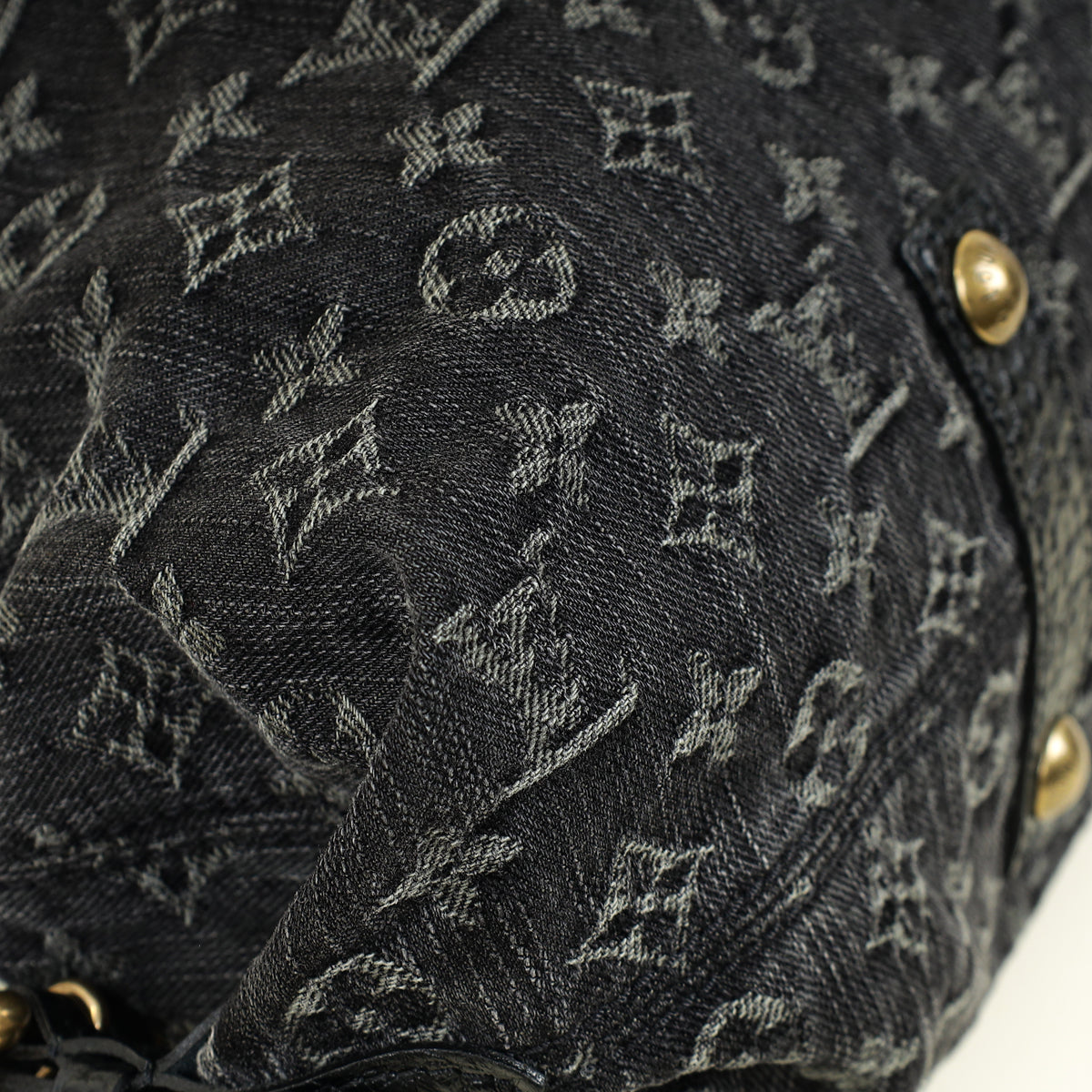 Louis Vuitton Black Monogram Denim Neo Cabby GM Bag