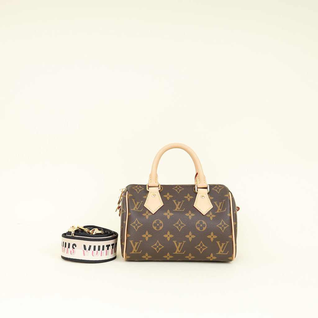 Louis Vuitton Brown Monogram Speedy Bandouliere 20 Bag