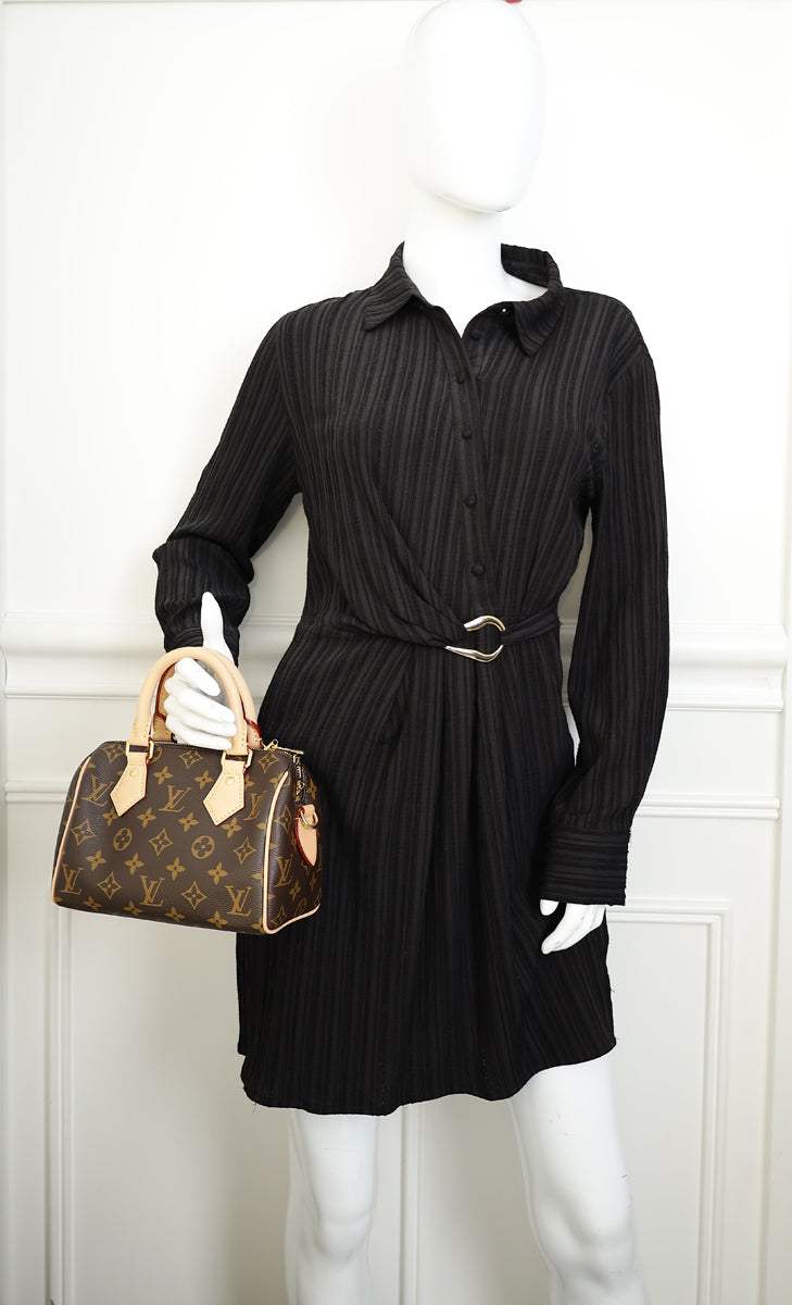 Louis Vuitton Brown Monogram Speedy Bandouliere 20 Bag