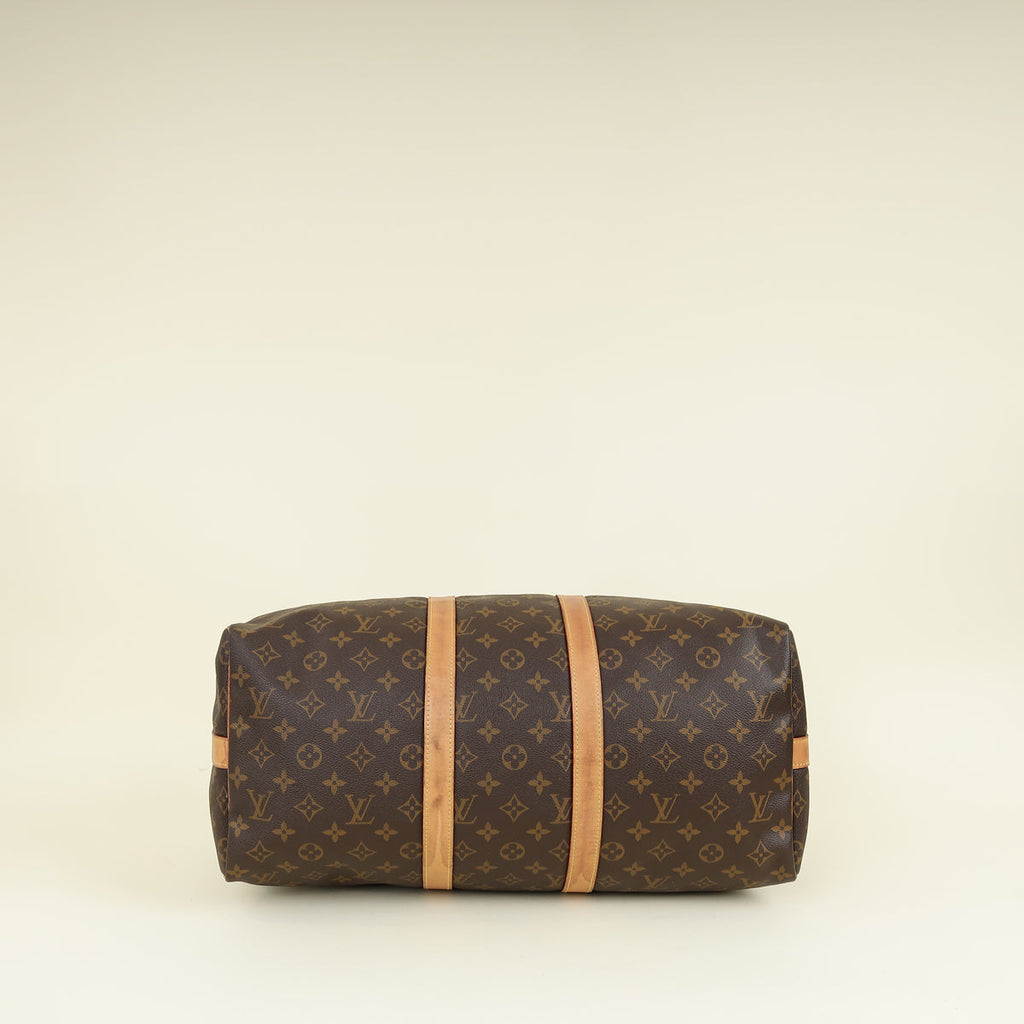 Louis Vuitton Brown Monogram Keepall Bandouliere 45 Bag