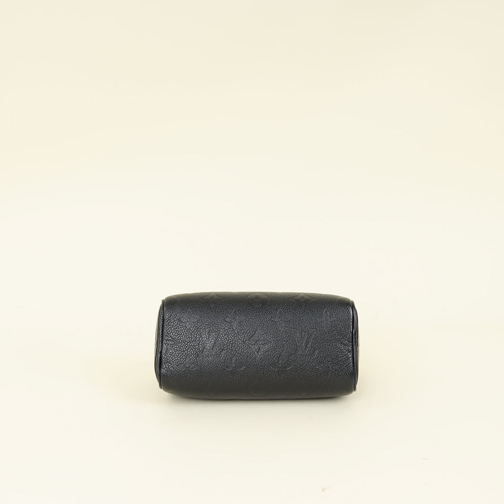 Louis Vuitton Black Monogram Empreinte Speedy Nano Bag