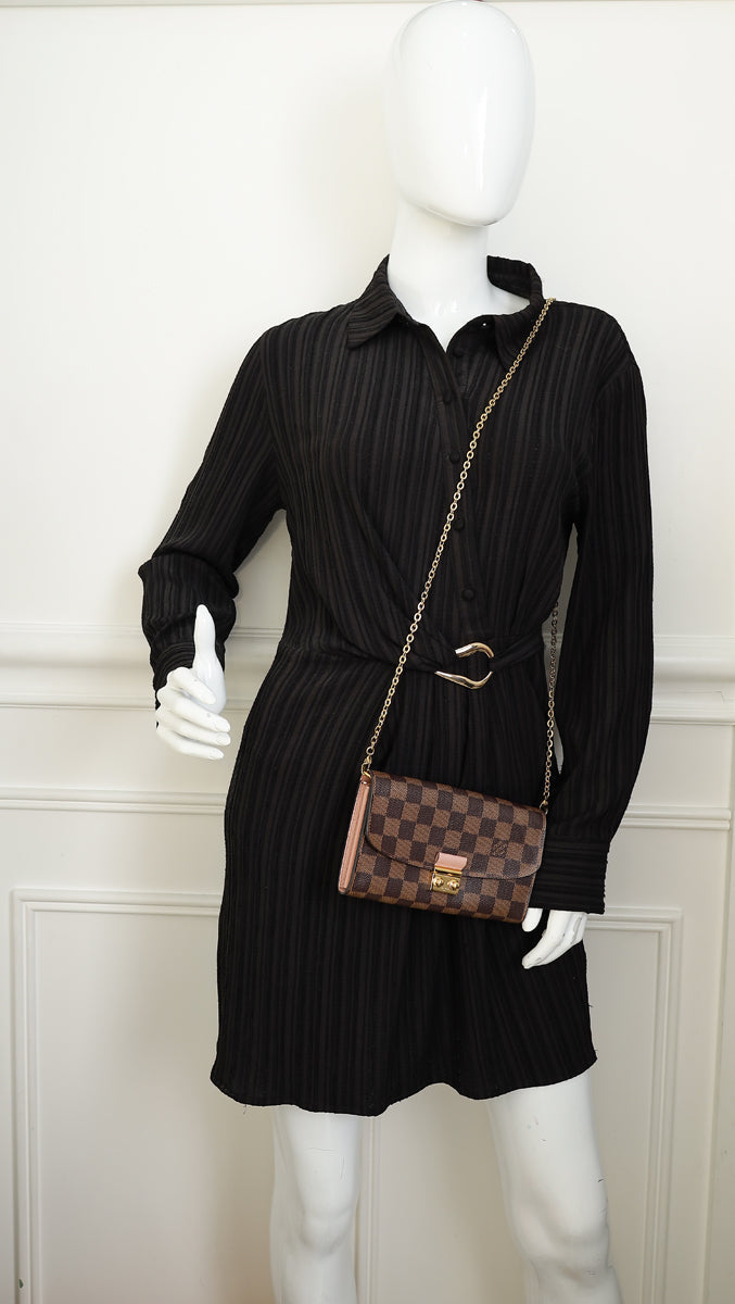Louis Vuitton Damier Bicolor Croisette Chain Wallet