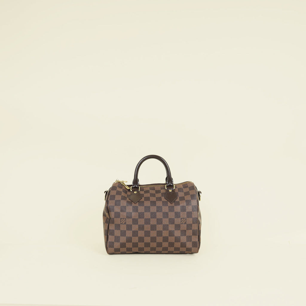 Louis Vuitton Damier Ebene Speedy Bandouliere 25 Bag
