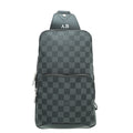 Louis Vuitton Graphite Ebene Avenue Sling Bag W /A.B Initials