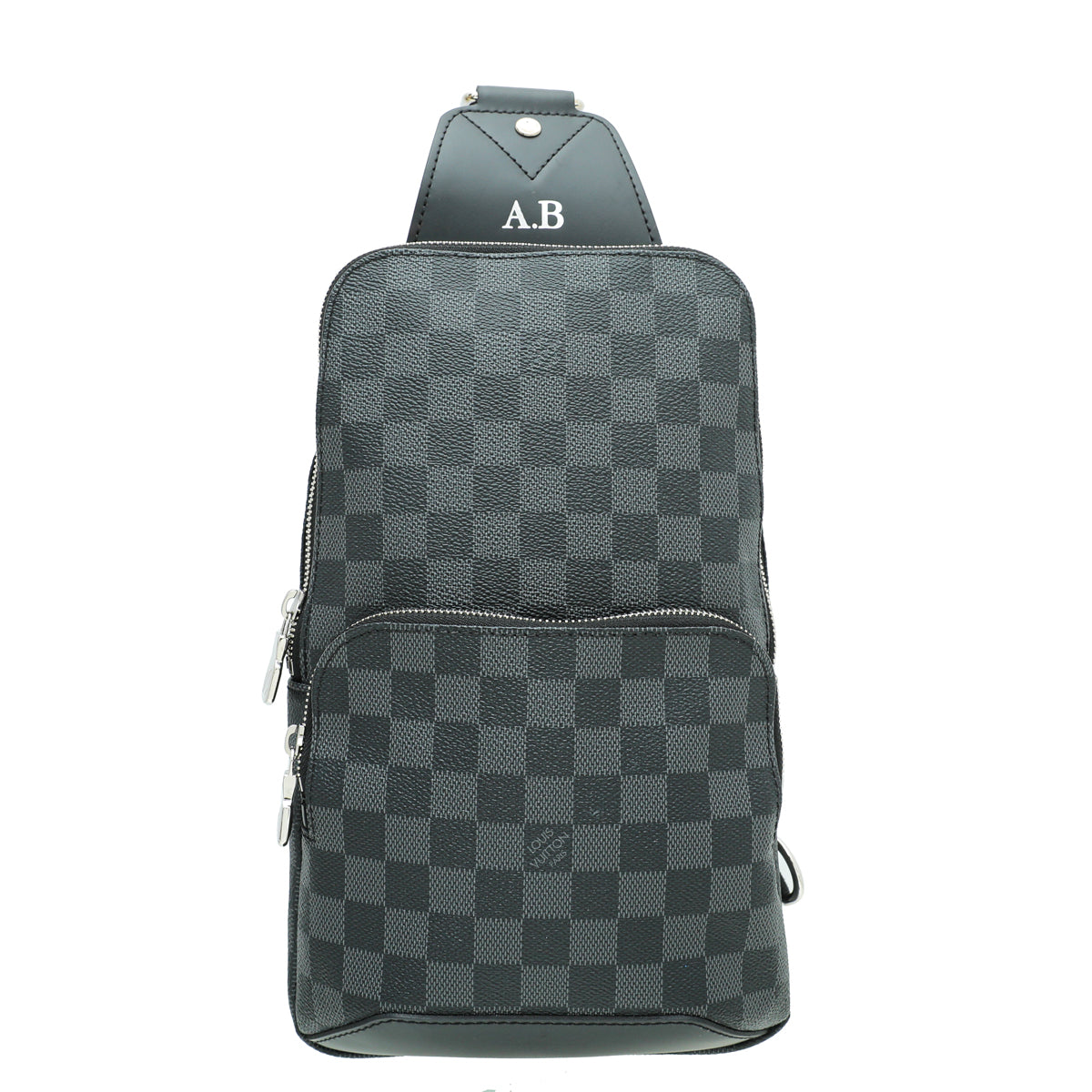 Louis Vuitton Graphite Ebene Avenue Sling Bag W /A.B Initials