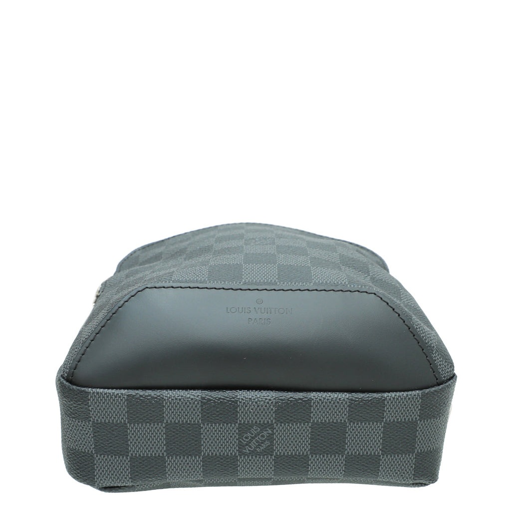 Louis Vuitton Graphite Ebene Avenue Sling Bag W /A.B Initials