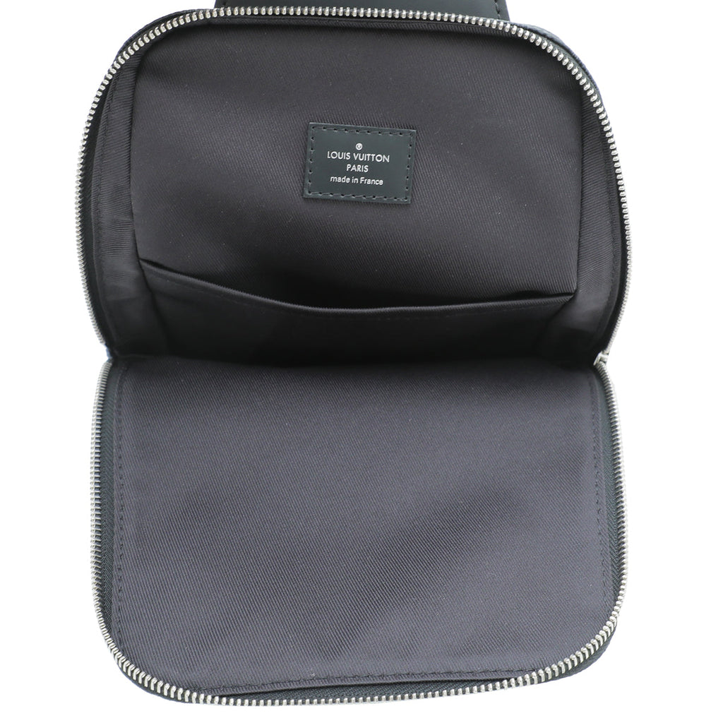 Louis Vuitton Graphite Ebene Avenue Sling Bag W /A.B Initials