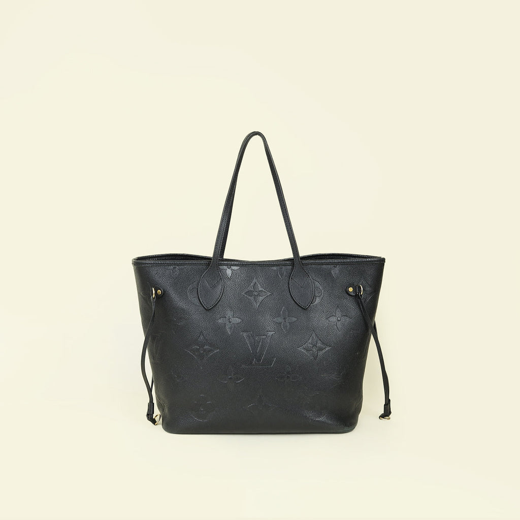 Louis Vuitton Black Empreinte Neverfull MM Tote Bag