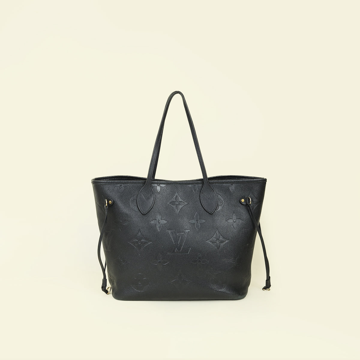Louis Vuitton Black Empreinte Neverfull MM Tote Bag