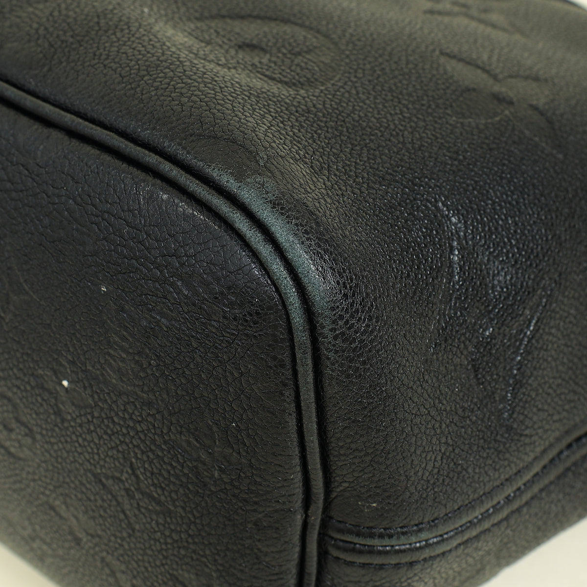 Louis Vuitton Black Empreinte Neverfull MM Tote Bag