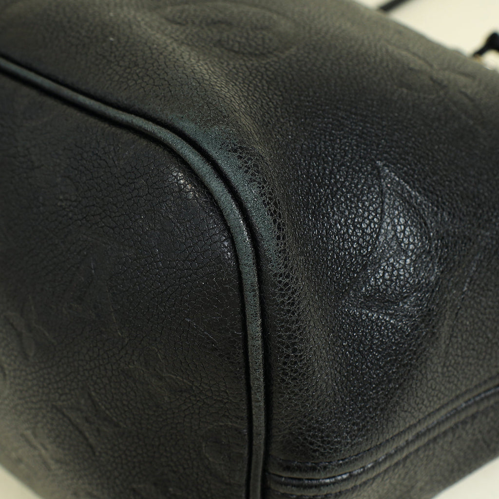 Louis Vuitton Black Empreinte Neverfull MM Tote Bag