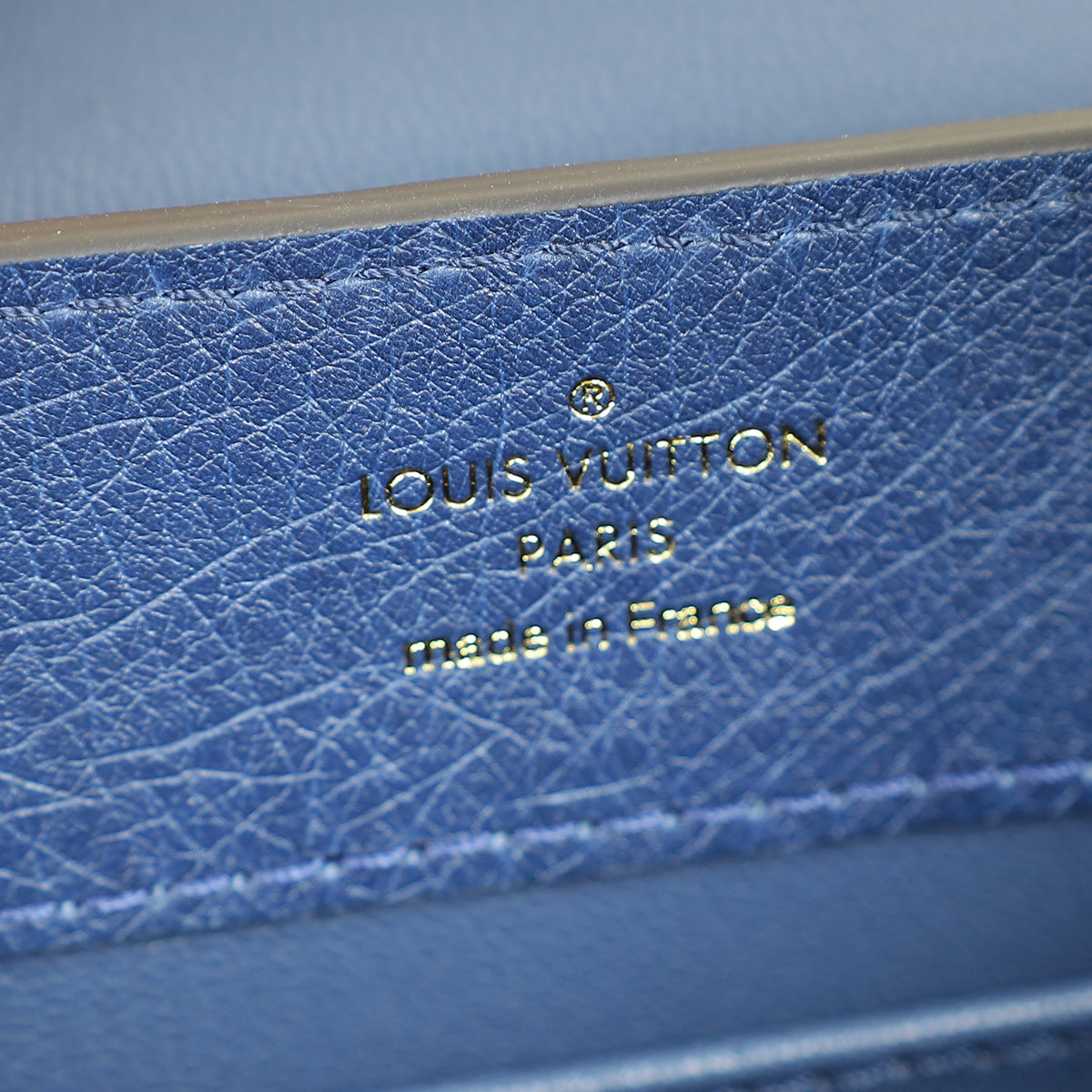 Louis Vuitton Indigo Ostrich Capucines Mini Bag