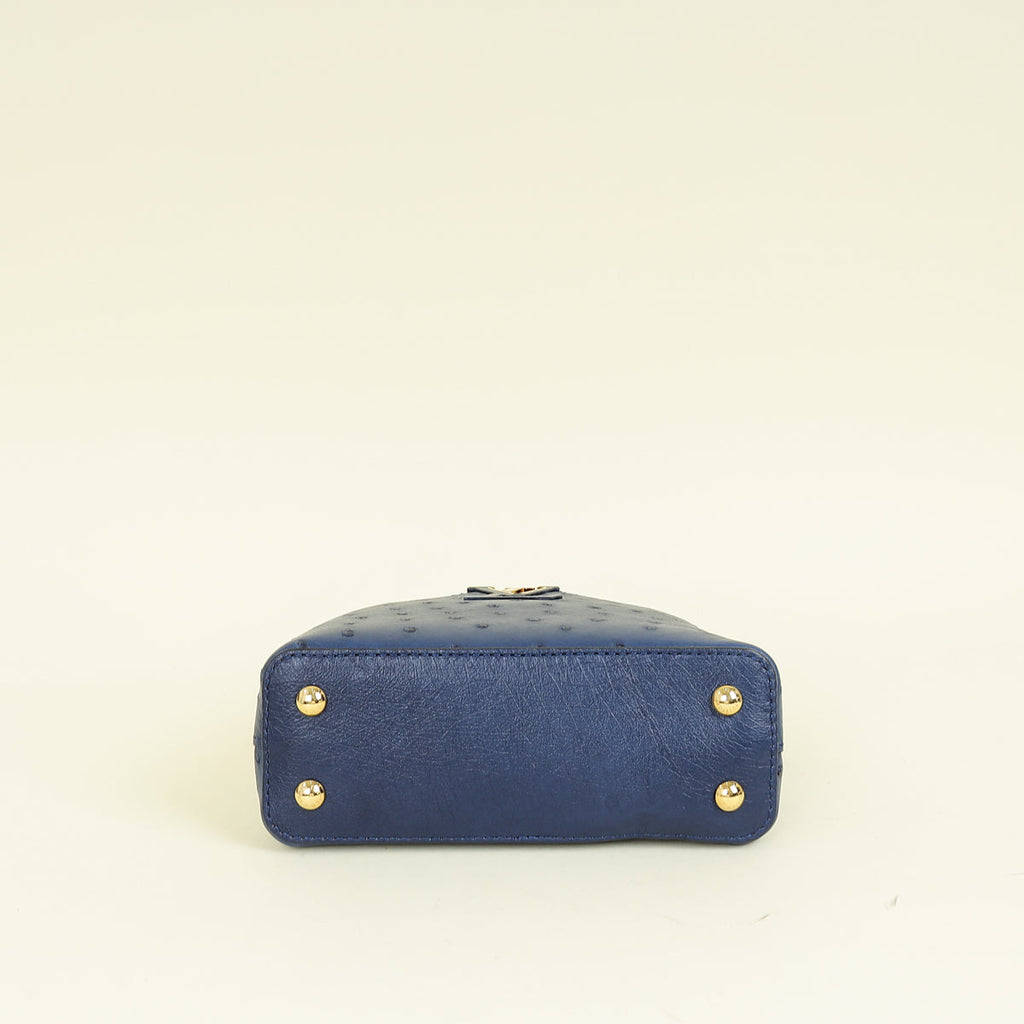 Louis Vuitton Indigo Ostrich Capucines Mini Bag