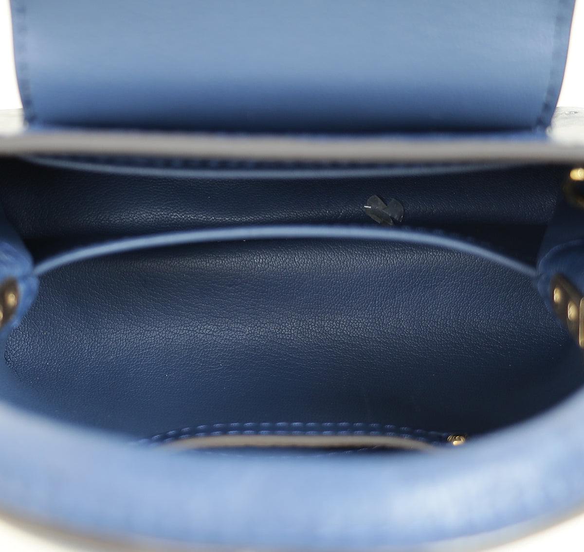 Louis Vuitton Indigo Ostrich Capucines Mini Bag