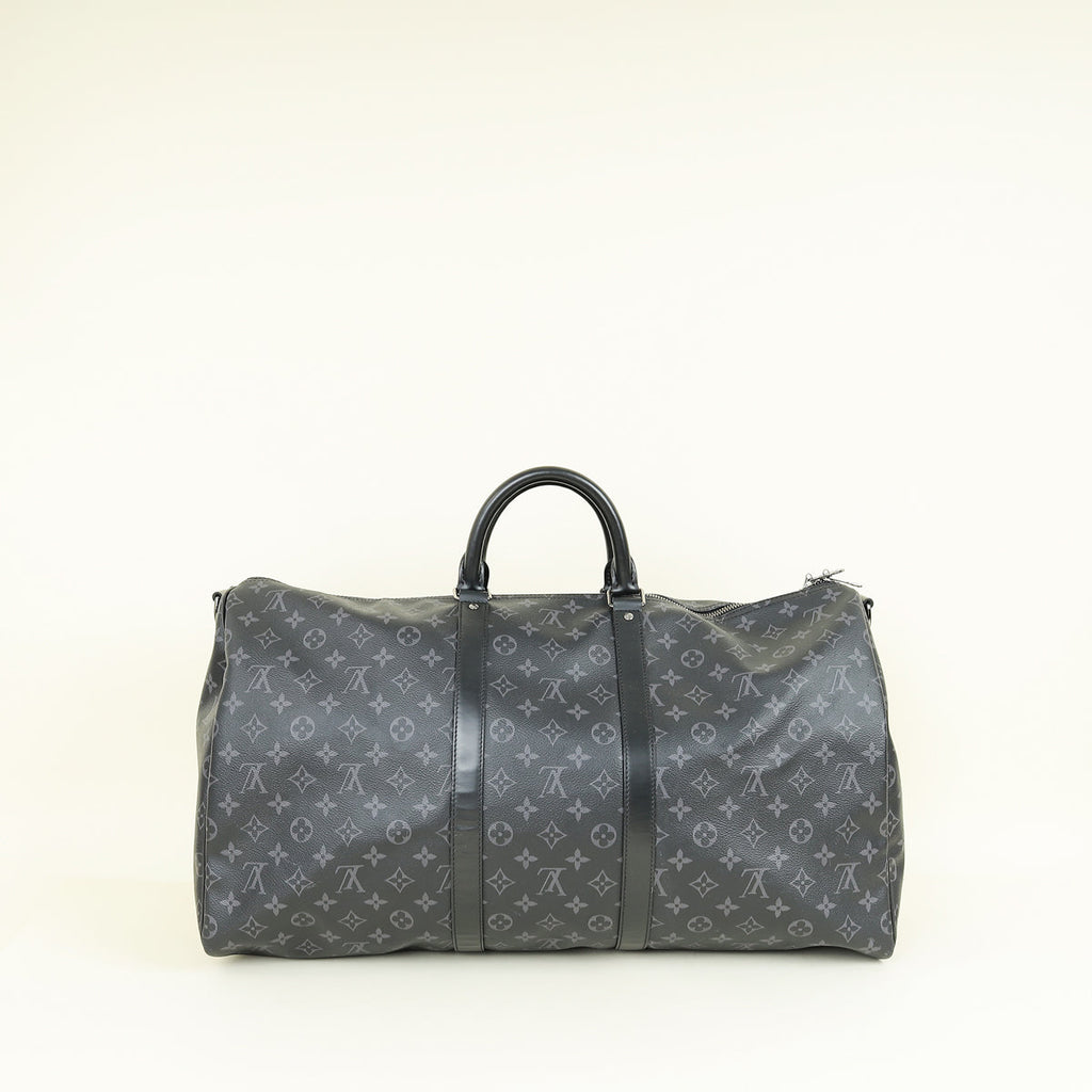 Louis Vuitton Monogram Eclipse Keepall Bandouliere 55 Bag