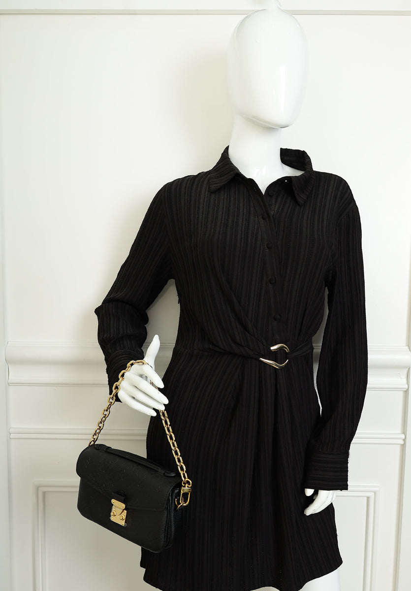 Louis Vuitton Black Monogram Empreinte Pochette Metis East West Bag