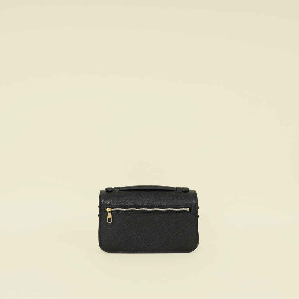 Louis Vuitton Black Monogram Empreinte Pochette Metis East West Bag