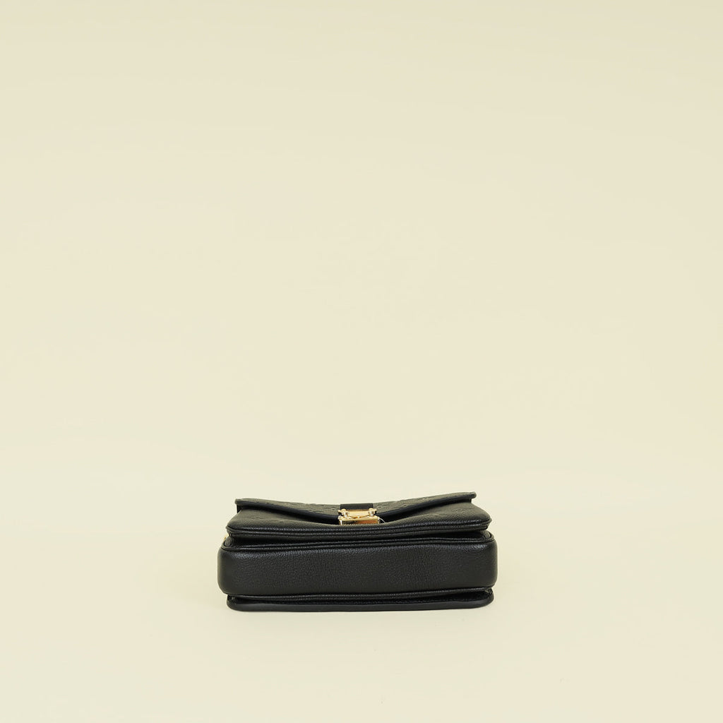 Louis Vuitton Black Monogram Empreinte Pochette Metis East West Bag