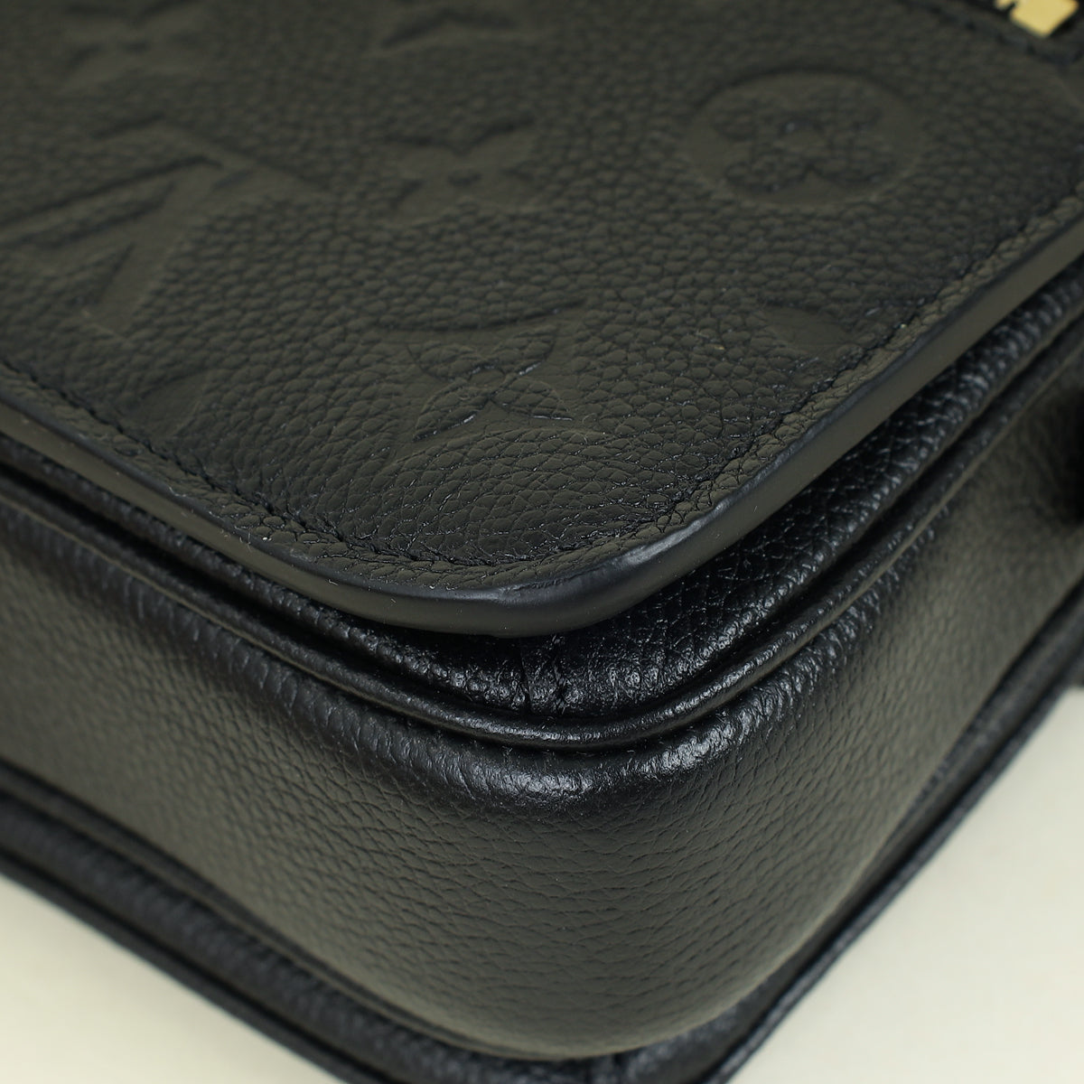 Louis Vuitton Black Monogram Empreinte Pochette Metis East West Bag