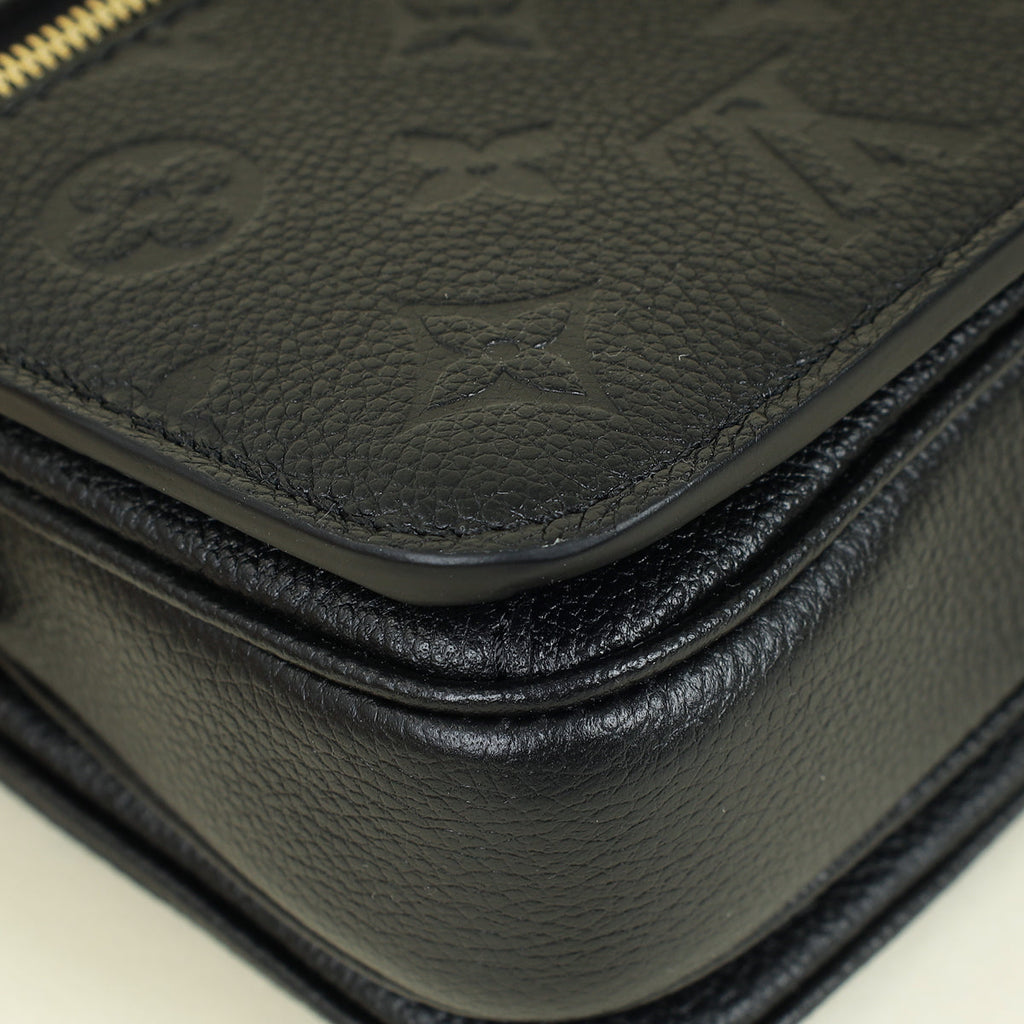 Louis Vuitton Black Monogram Empreinte Pochette Metis East West Bag