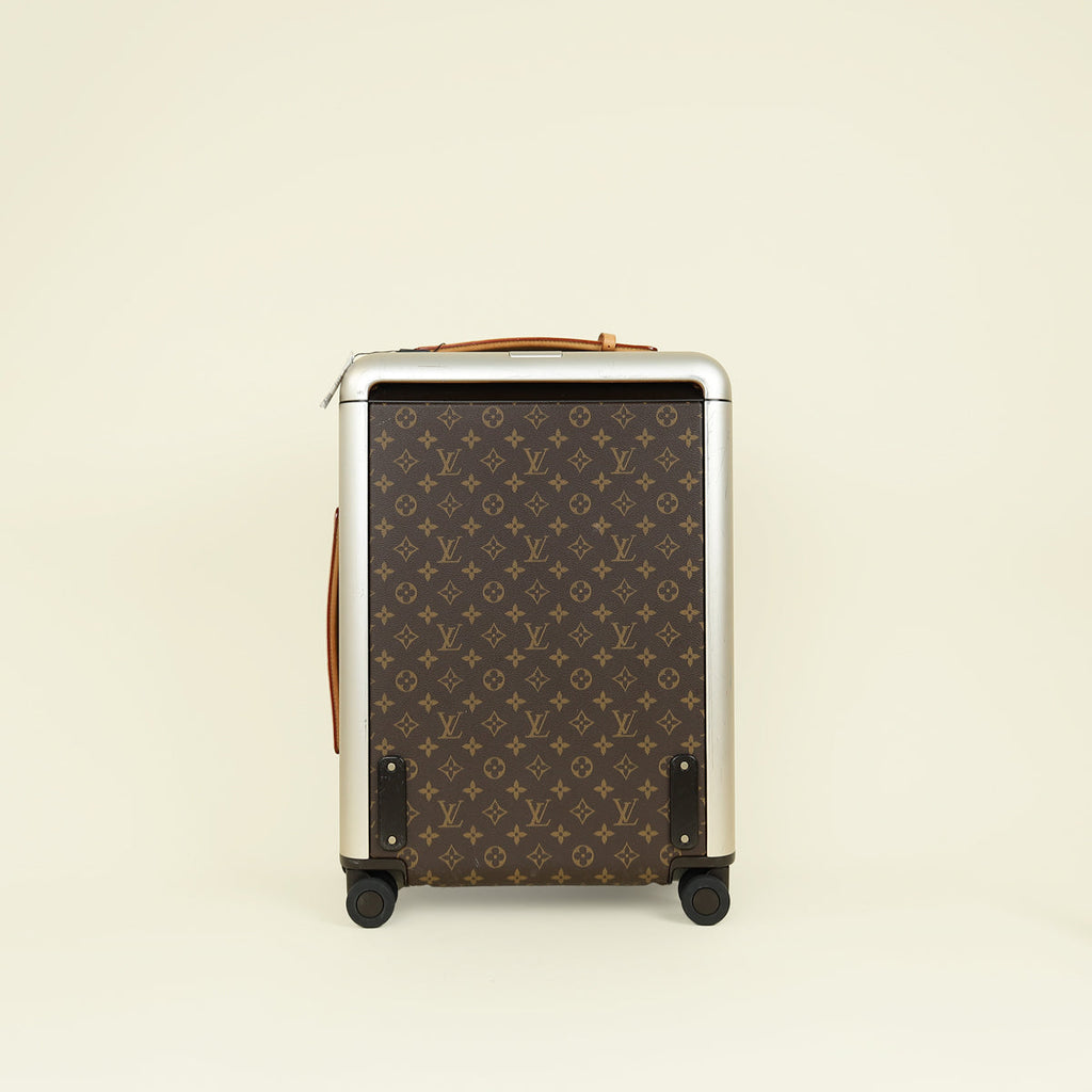 Louis Vuitton Monogram Macassar Horizon 55 Suitcase w/ initial AAA