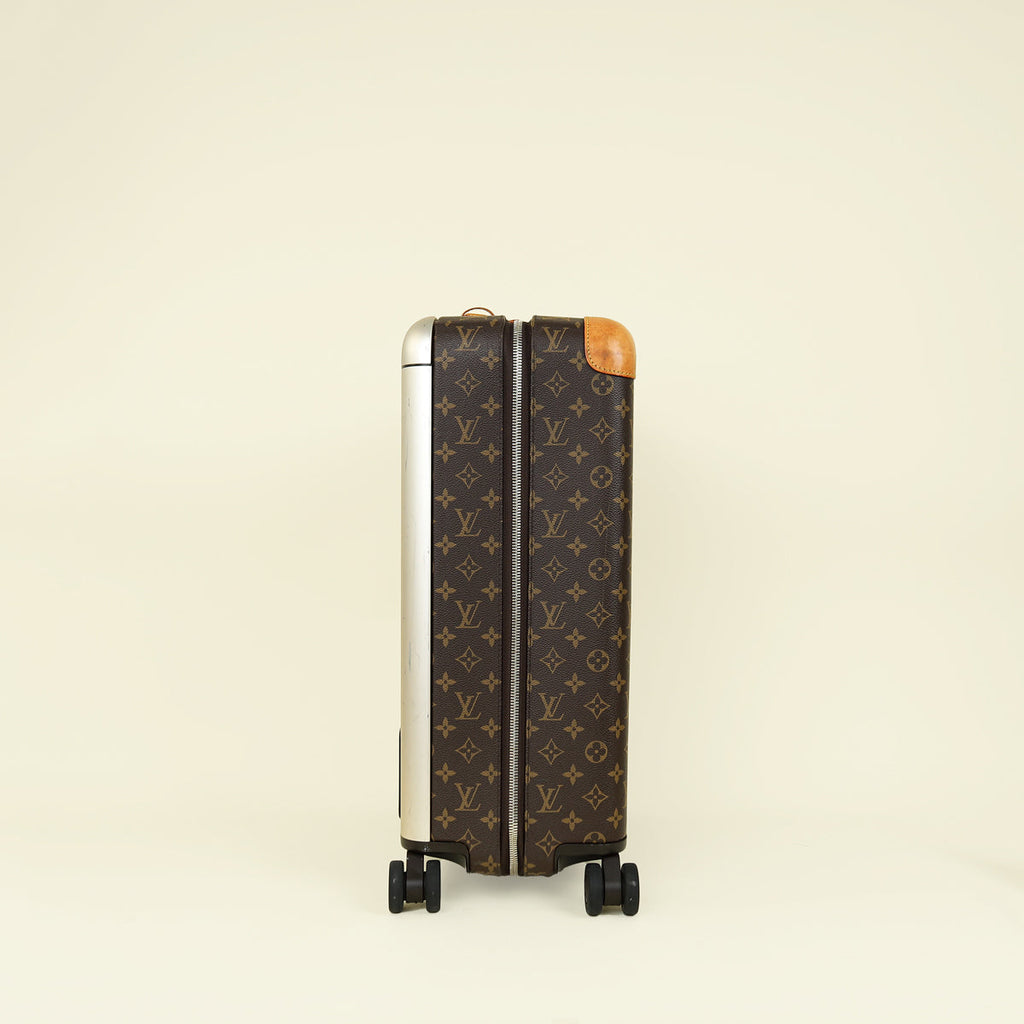 Louis Vuitton Monogram Macassar Horizon 55 Suitcase w/ initial AAA