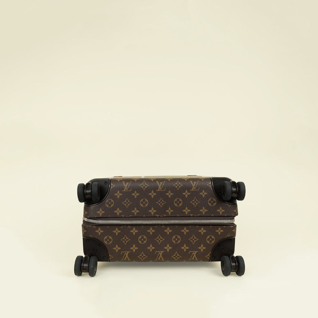 Louis Vuitton Monogram Macassar Horizon 55 Suitcase w/ initial AAA