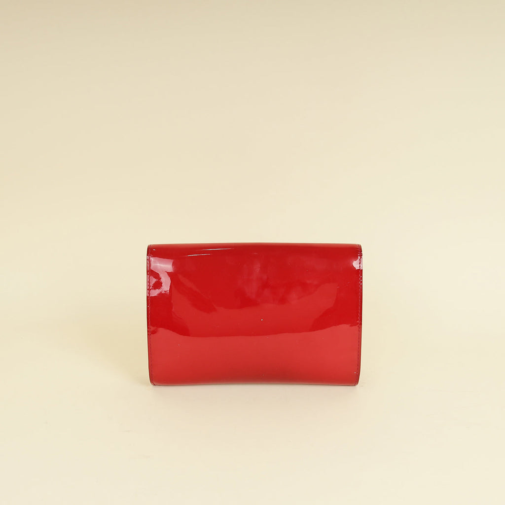 Louis Vuitton Red Vernis Louise Clutch