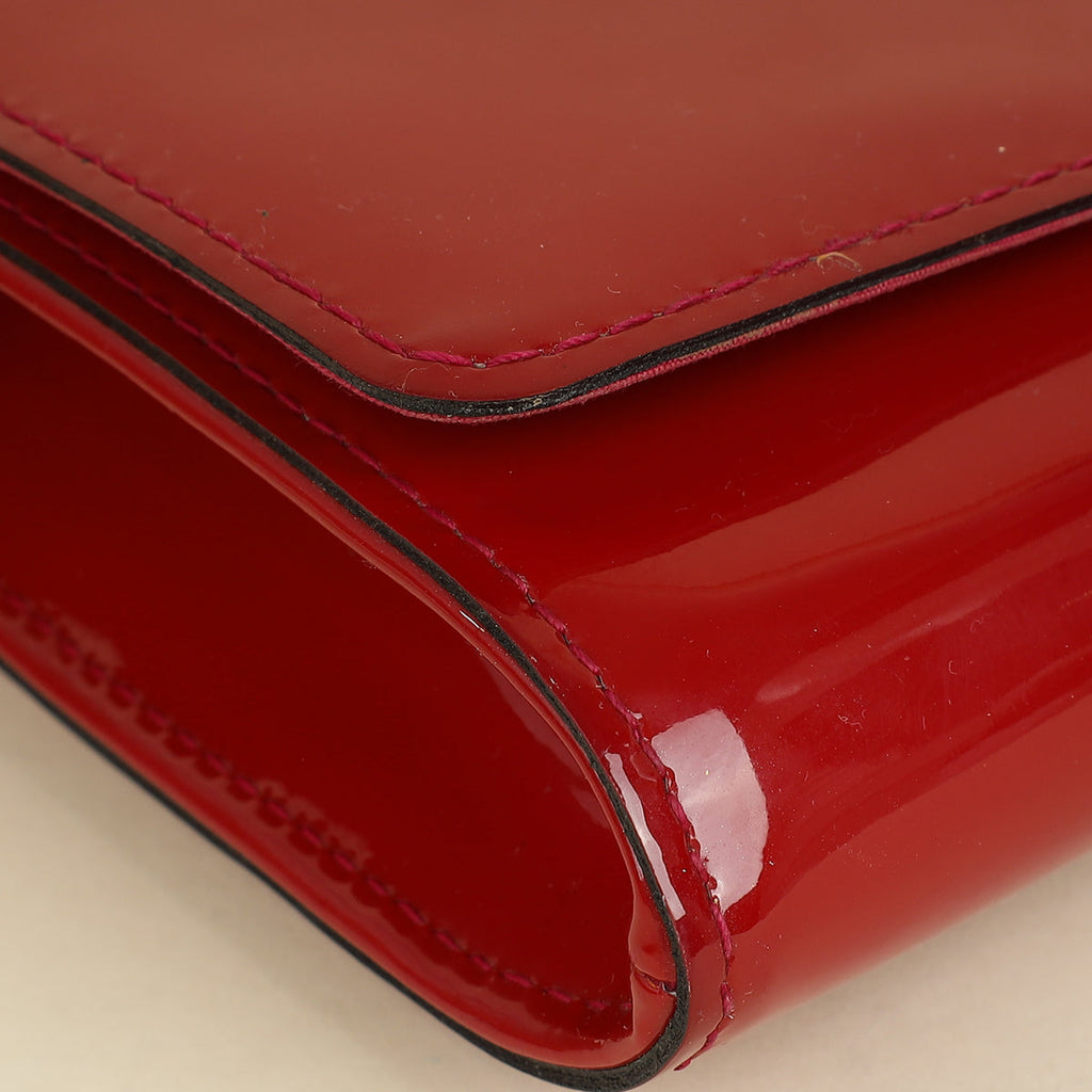 Louis Vuitton Red Vernis Louise Clutch