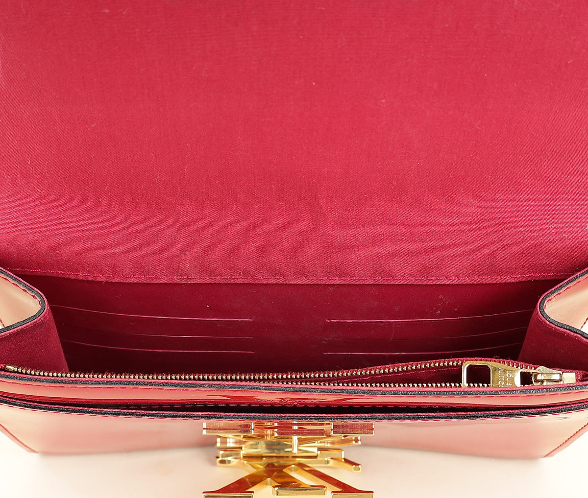 Louis Vuitton Red Vernis Louise Clutch