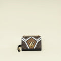 Louis Vuitton Black Veau Satin Monogram Twist MM Bag