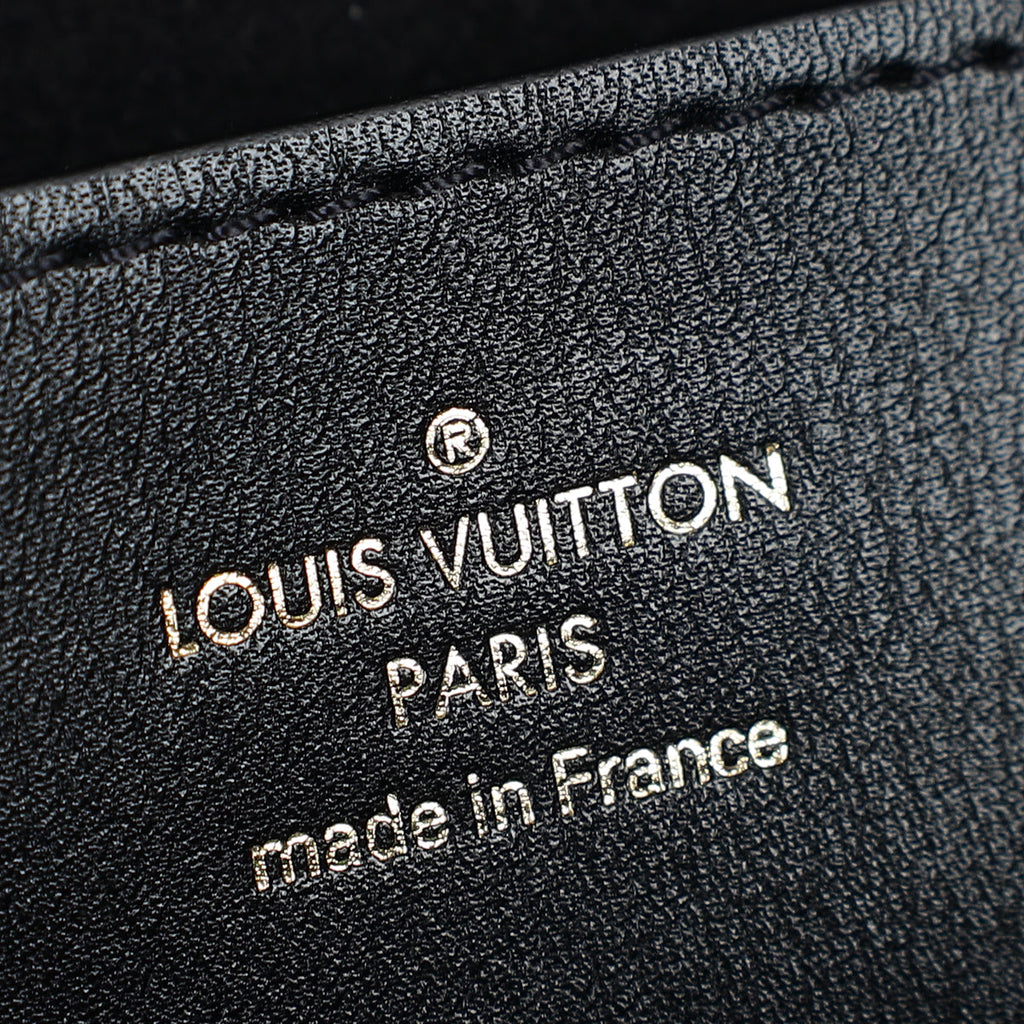 Louis Vuitton Black Veau Satin Monogram Twist MM Bag