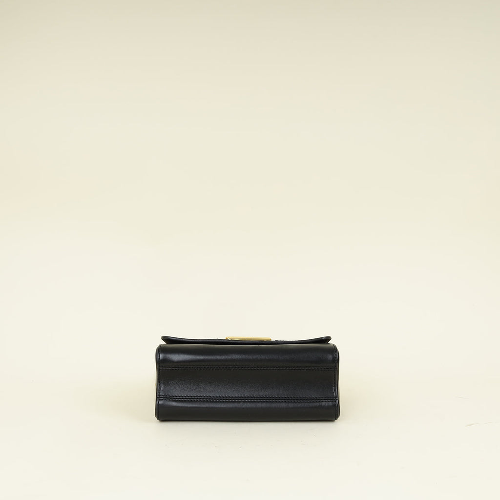 Louis Vuitton Black Veau Satin Monogram Twist MM Bag